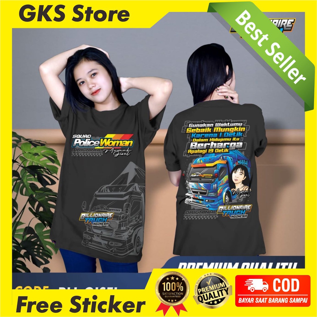 Kaos Truk Police Woman Kaos Truk Gisel Kaos Canter Mania Original Billionaire Truck