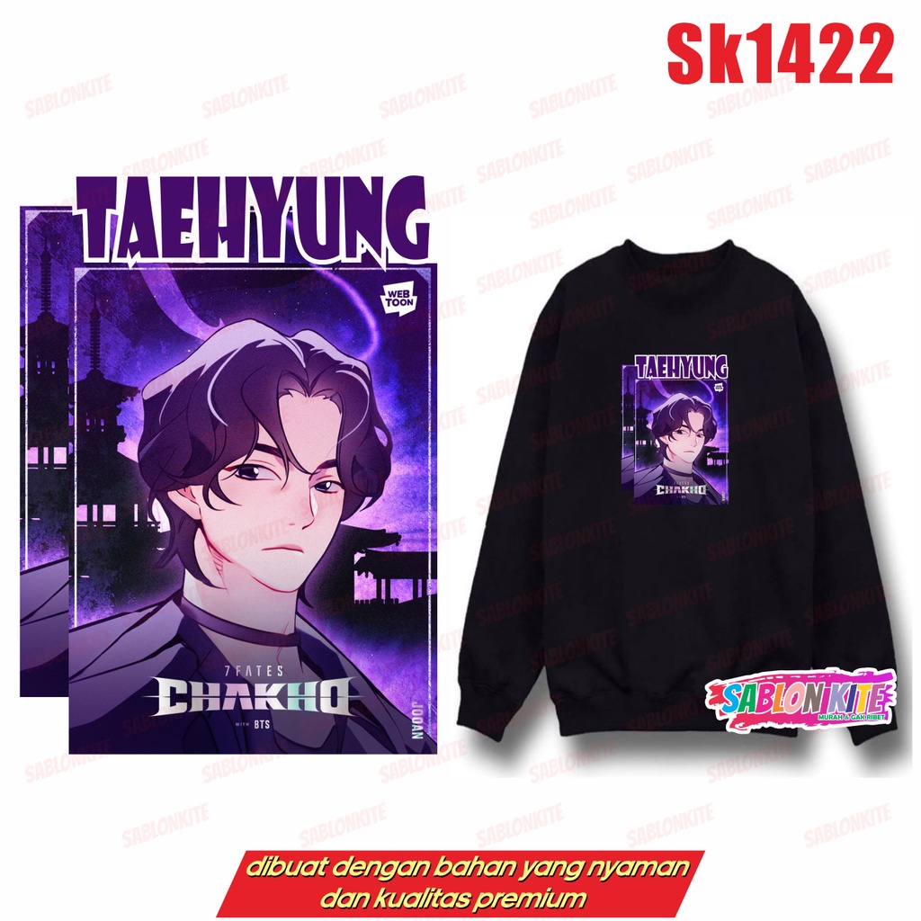 MURAH!!! SWEATER HOODIE KPOP CHAKHO KARTUN TIAP MEMBER SK1422 SK1423 UNISEX