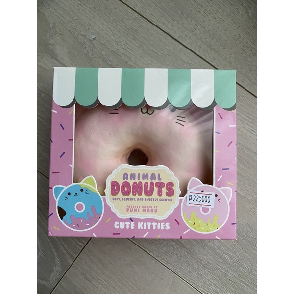 licensed squishy - punimaru animal donuts - cutie the cat - chawa mini rainbow cake - face cream puf