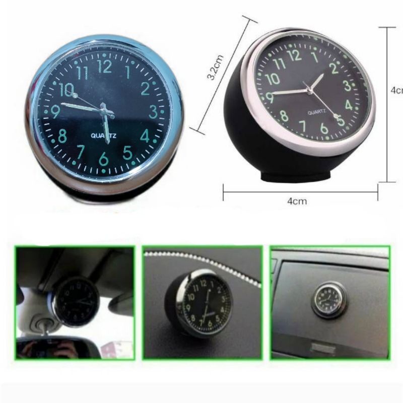 Jam mobil analog quartz dekorasi interior dashboard mobil