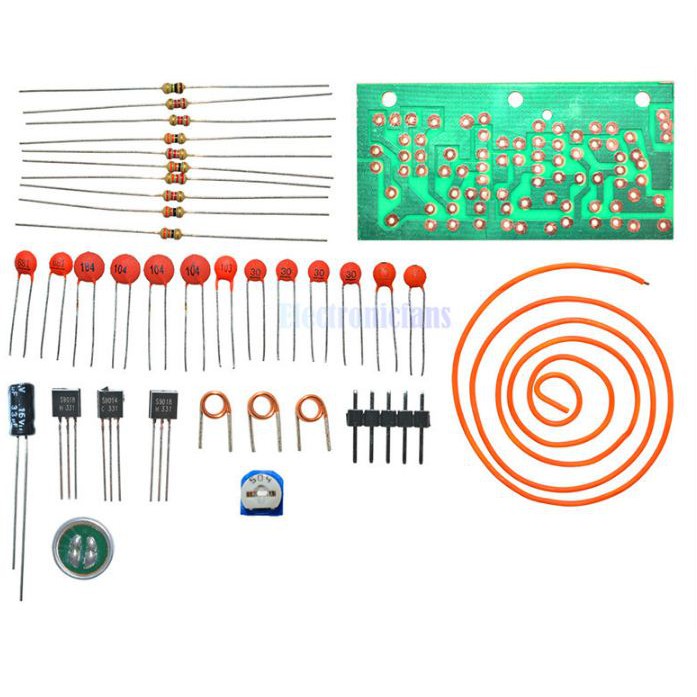 FM Radio Pemancar 76-108MHz Wireless Mic Transmitter DIY Kit Module Antena New