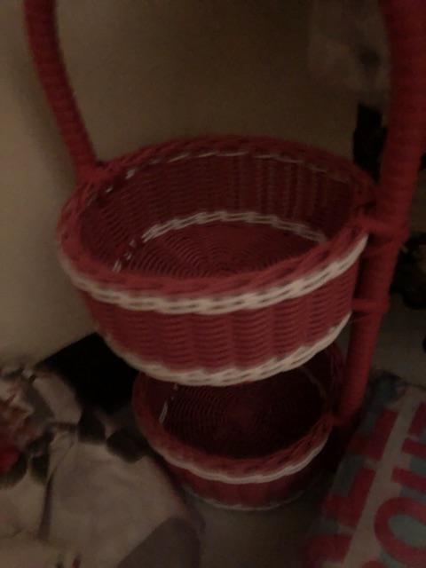 Keranjang Bawang Rotan Sintetis 2 Susun