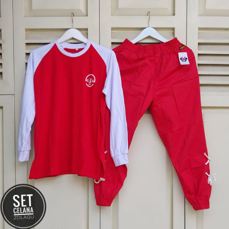 SET JOGER ZOLAQU RED WHITE