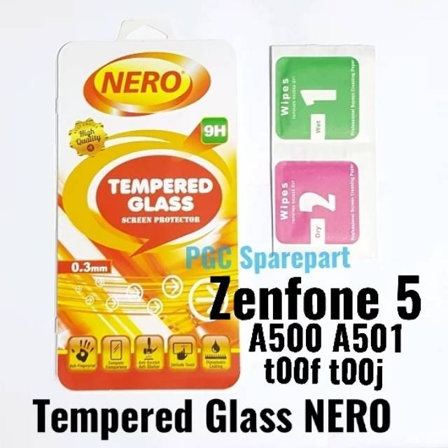NERO Tempered Glass 0.3mm Kaca Anti Gores AS Zenfone 5 - A500 A501 t00f t00j - Pelindung Bening TG