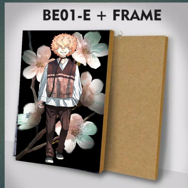 Poster Frame Kayu BTS Kim TaehYung BangTan ARMY / BE / Kpop Korea Hiasan Dinding Kamar Dekorasi