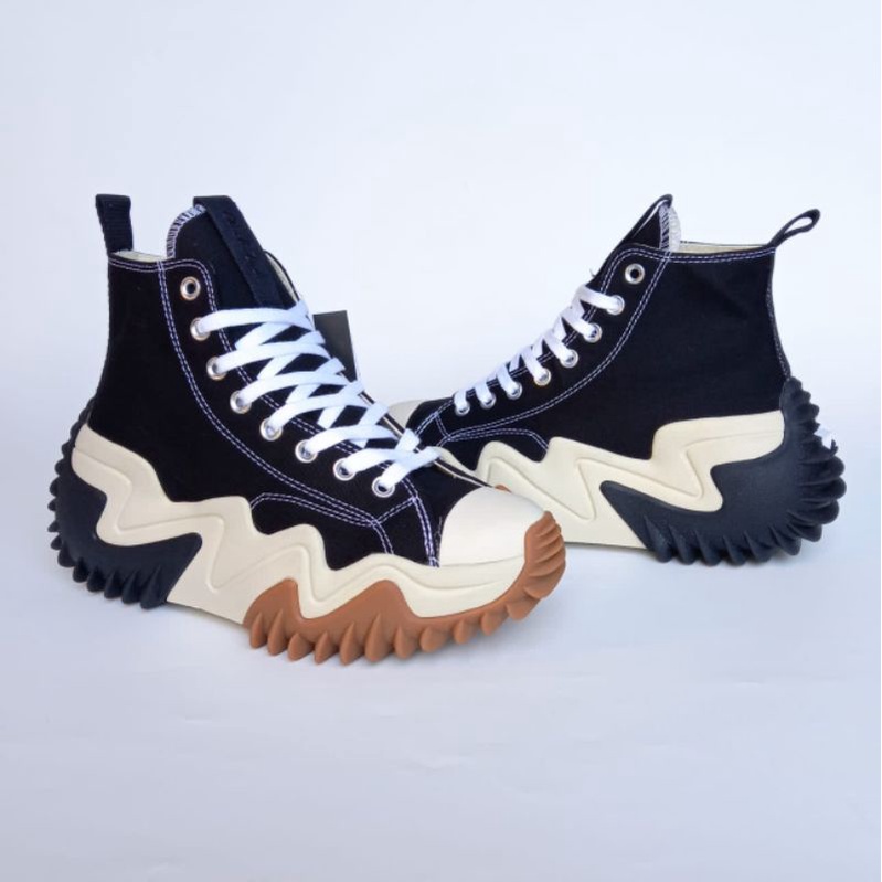 CONVERSE RUN STAR MOTION HI BLACK WHITE GUM