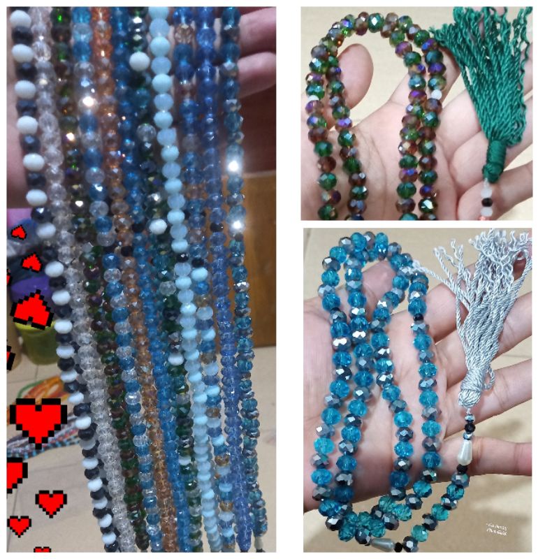 Tasbih 99 Kristal Blink Blink, 8 mm.