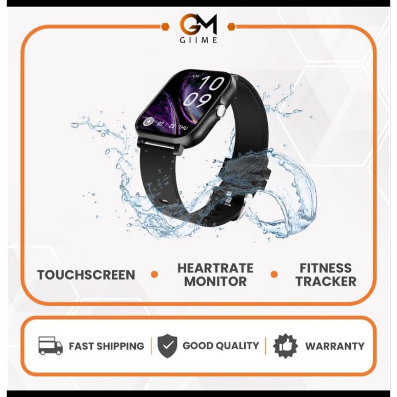 Jam Tangan GT20 Smartwatch Bisa Telepon dan Musik Fitness Tracker Heart Rate Monitor Import