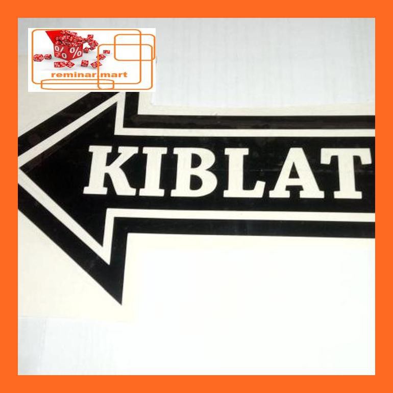 

474Srem Stiker Arah Kiblat Muslim Sholat Sticker Sign Tanda Logo Plafond Atas Repjd80E