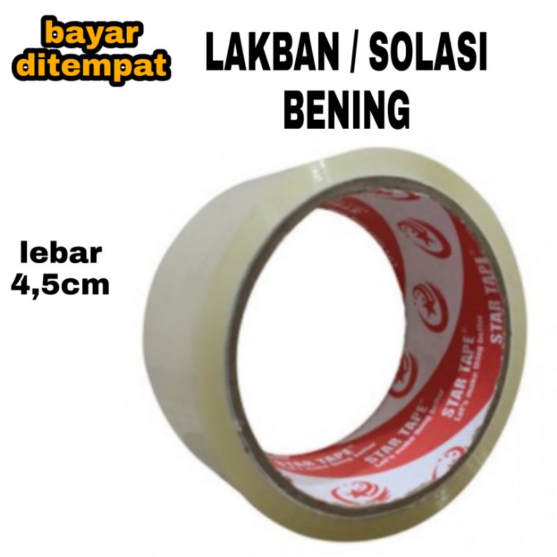 Jual Lakban Solasiban Solasi Bening Besar Lebar Inch Shopee Indonesia