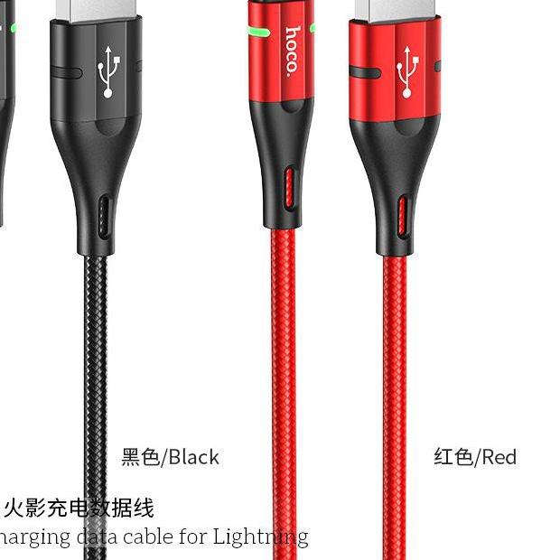 ✽ Hoco U93 Premium Kabel Data / Kabel Cas HP / LED Fast Charging iPhone/Micro USB/Type-C ✷