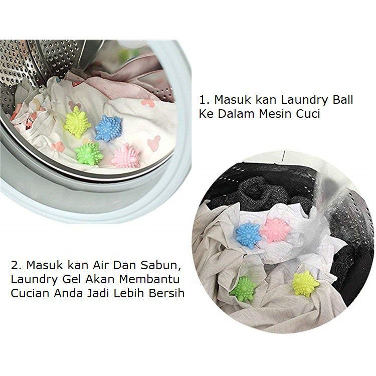 DC - MAGIC LAUNDRY BALL / BOLA KARET MESIN CUCI ALAT BANTU PEMBERSIH BAJU PAKAIAN WASHING LAUNDRY BALL