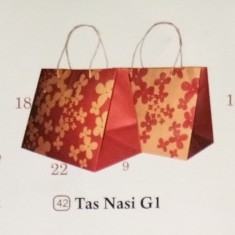 

PAPER BAG TAS NASI (42) 12 PCS UK 22 X 9 X 18 CM