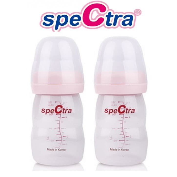 Botol Penyimpanan Storage Asi Spectra 160ml (Tanpa Dot) Isi 2 pcs Bonus Pouch