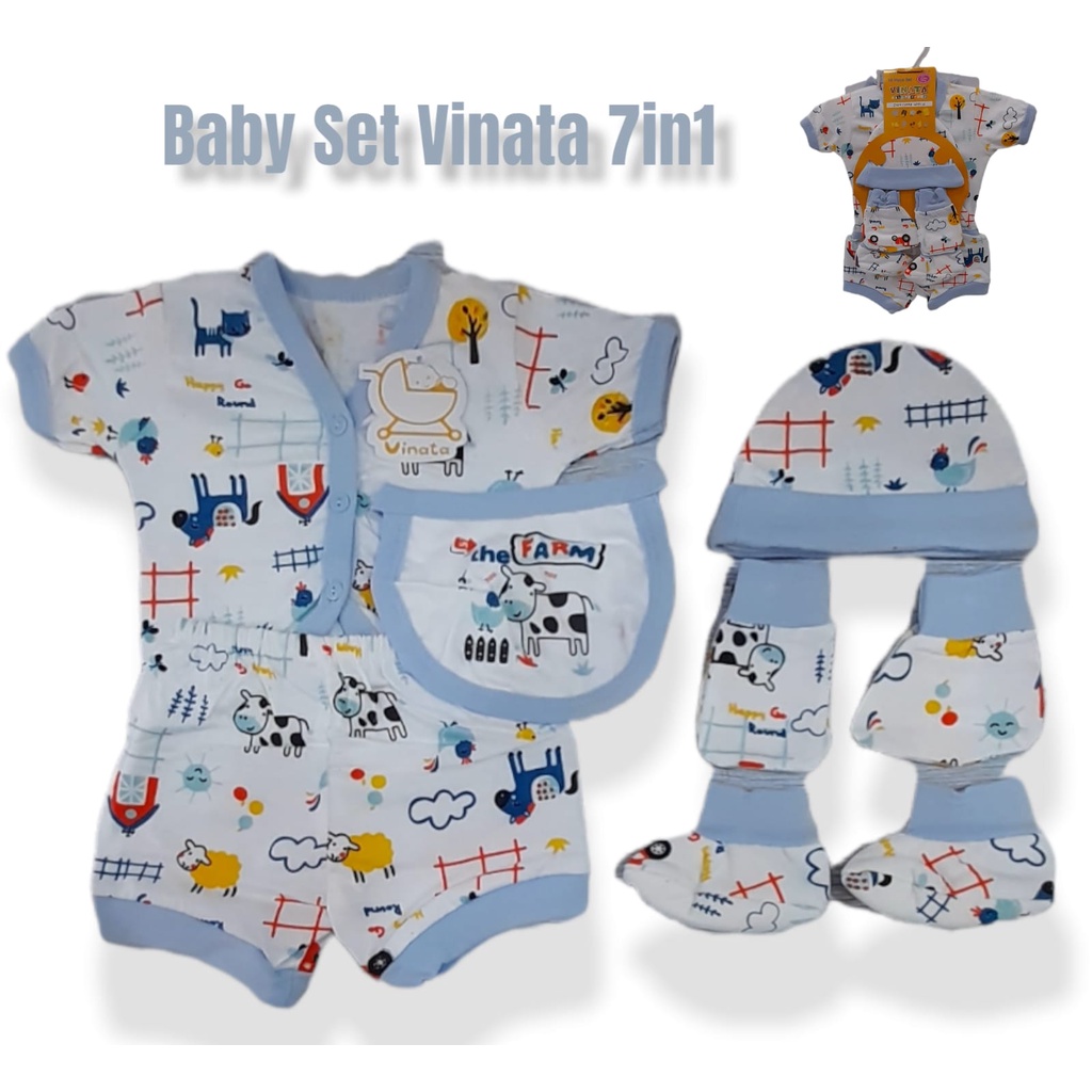 Setelan Bayi Set Pendek Yobel Sablon - Setelan Bayi Set Murah - Set Kado Perlengkapan Bayi