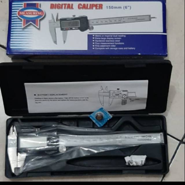 Jangka sorong digital / digital caliper 6" / sigmat digital + baterai