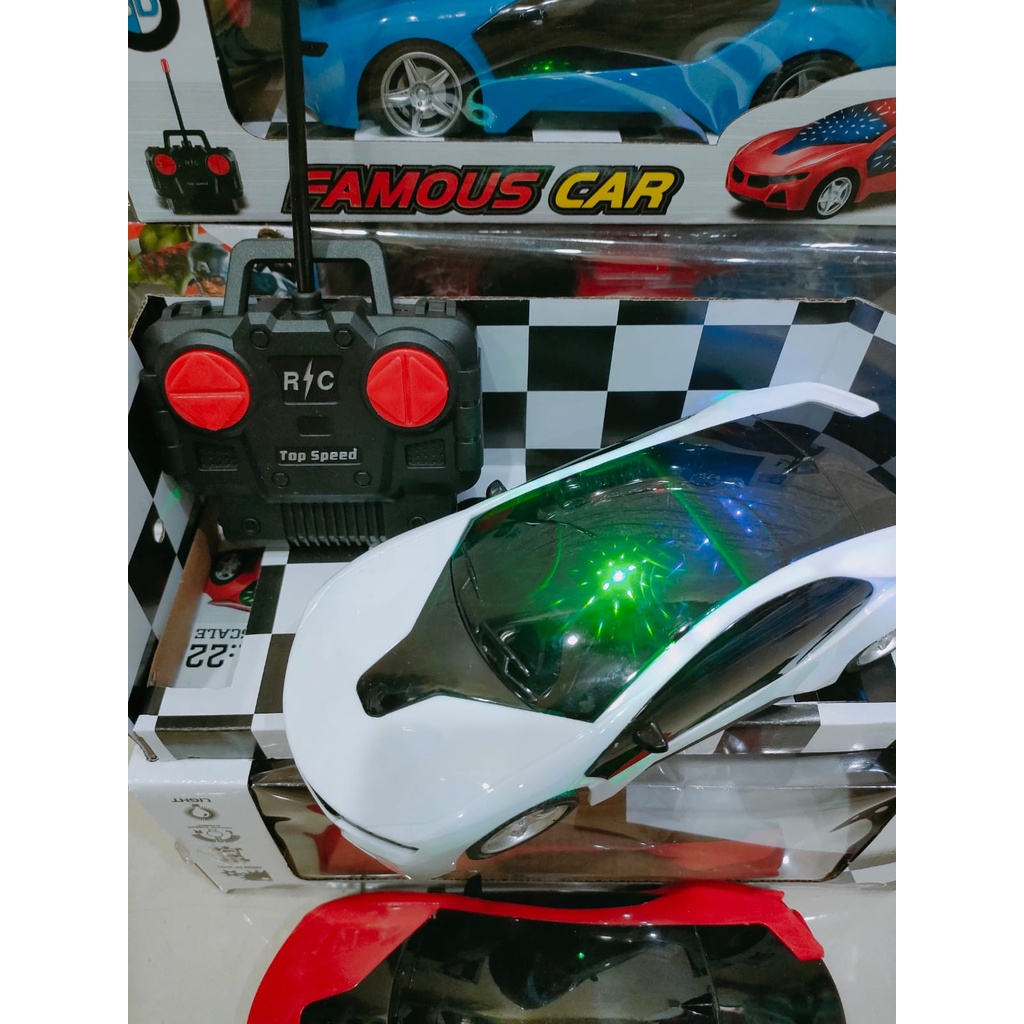 MAINAN mobil remote mini FAMOUS CAR LAMPU 3D 767 F3