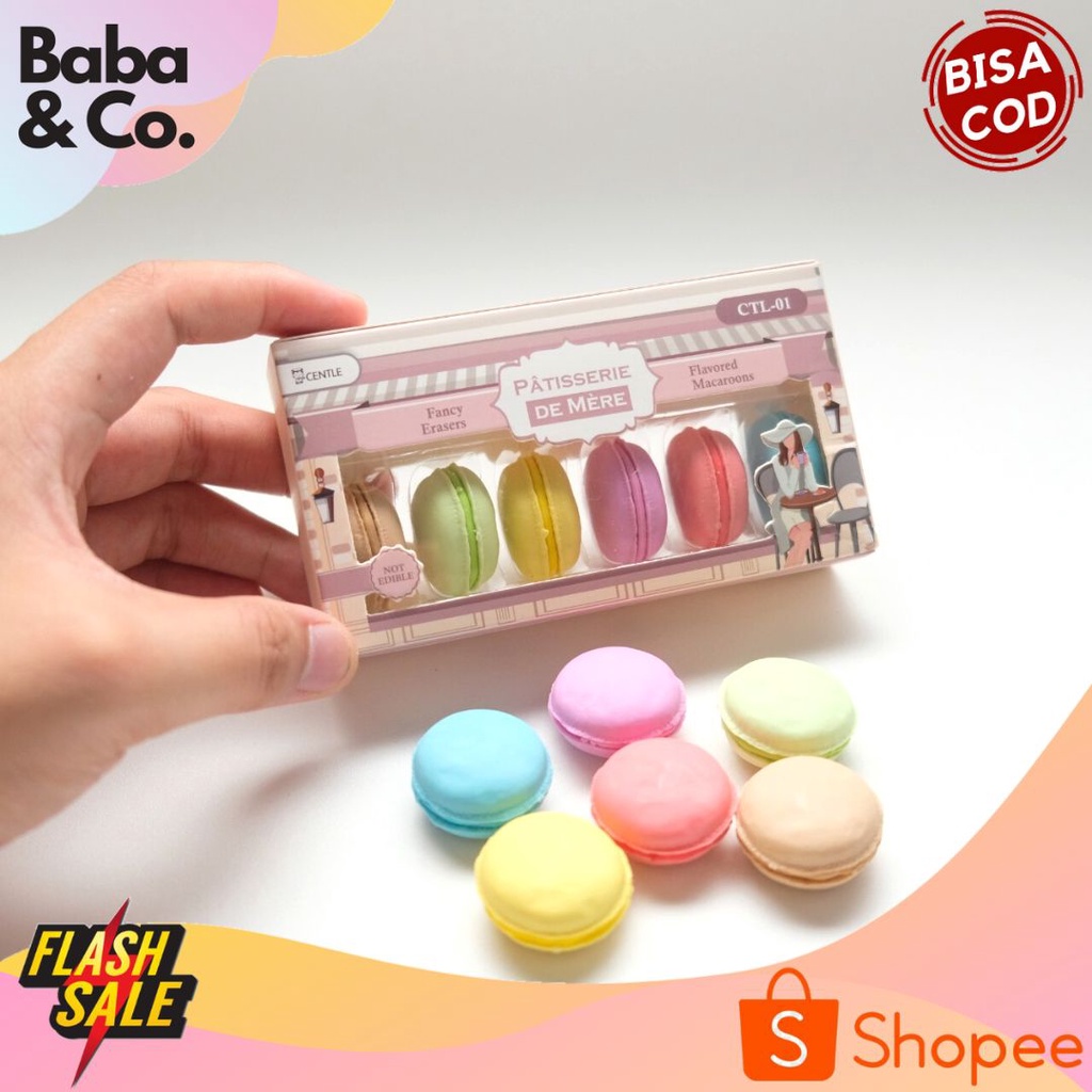 

PENGHAPUS MAKARON 1 SET ISI 6 PCS PENGHAPUS KUE MACARONS WARNA WARNI LUCU UNIK MURAH ALAT TULIS SEKOLAH ALAT TULIS KANTOR ATK MURAH BISA COD