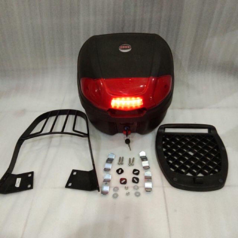 Box Kmi Korea 588 +Breket box Gp sport buat Supra,vixion, Cb 150r, byson,versa,scorpio,Tiger,Mx 135,