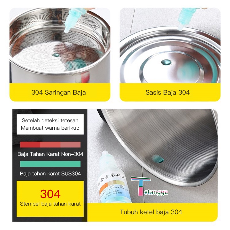 Oil Pot Wadah Saringan Minyak Stainless Steel  + Tutup 1.2L / SARINGAN STAINLESS MINYAK GORENG SISA WADAH JELANTAH