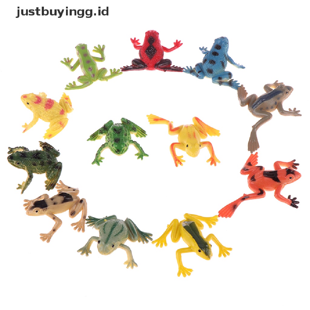 Justbuyingg.Id 12pcs Mainan Action Figure Kodok Untuk Edukasi Anak