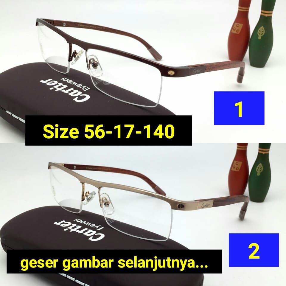 Frame Kacamata Cartier Kayu Kacamata Pria Kacamata Baca