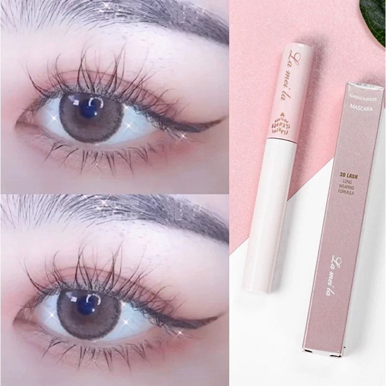 ( BISA COD ) TERMURAH Lameila Maskara 2 Warna ORIGINAL 3D Silk Fiber Mascara Volume Curling/Maskara Water waterproof/Maskara Murah