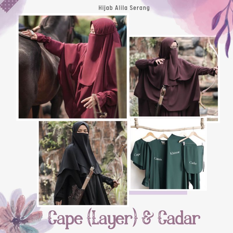 CAPE (LAYER) dan CADAR SET FURUSIYYAH by Hijab Alila