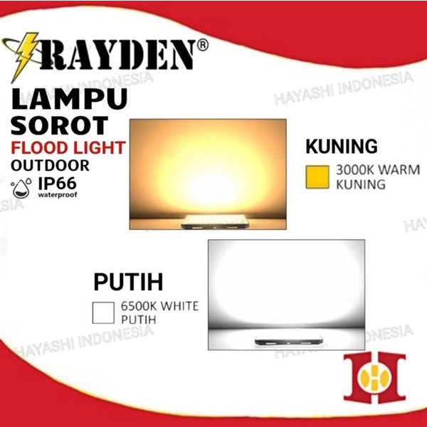 Lampu Sorot Flood Light LED 10 20 Watt 10W 20W Putih Kuning Waterproof