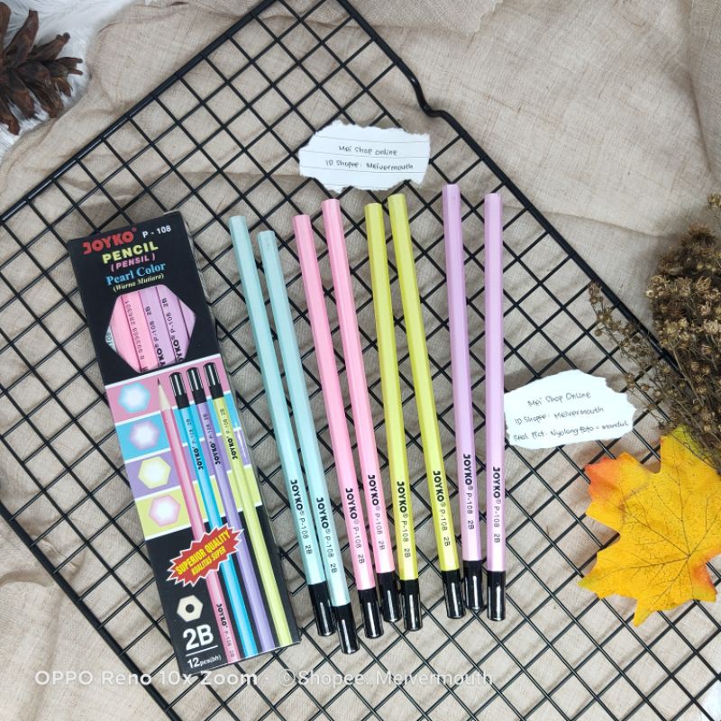 

Pensil Joyko P-108 Pastel Metalic Lucu isi 12 pcs