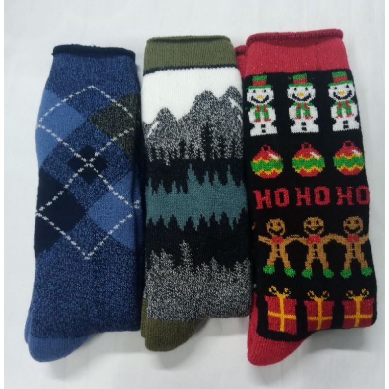 Kaos Kaki Tebal Motif || Kaos Kaki Thermal Tebal || Kaos Kaki Musim Dingin