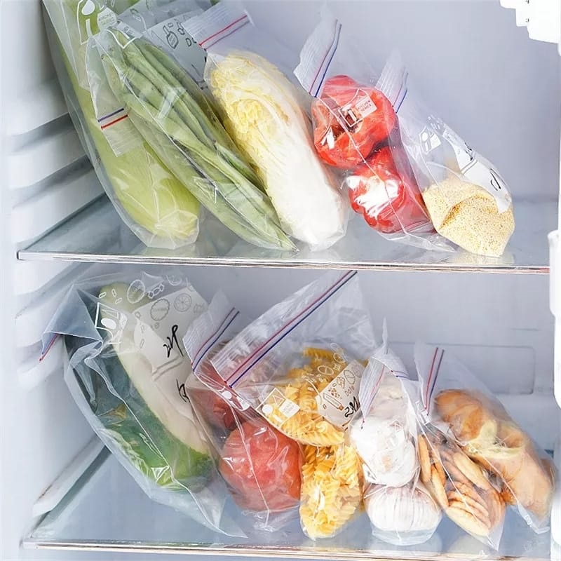 Pembungkus Makanan Sayuran dan Buah , Food Grade Vacuum Bag Double Zipper Isi Lebih Banyak