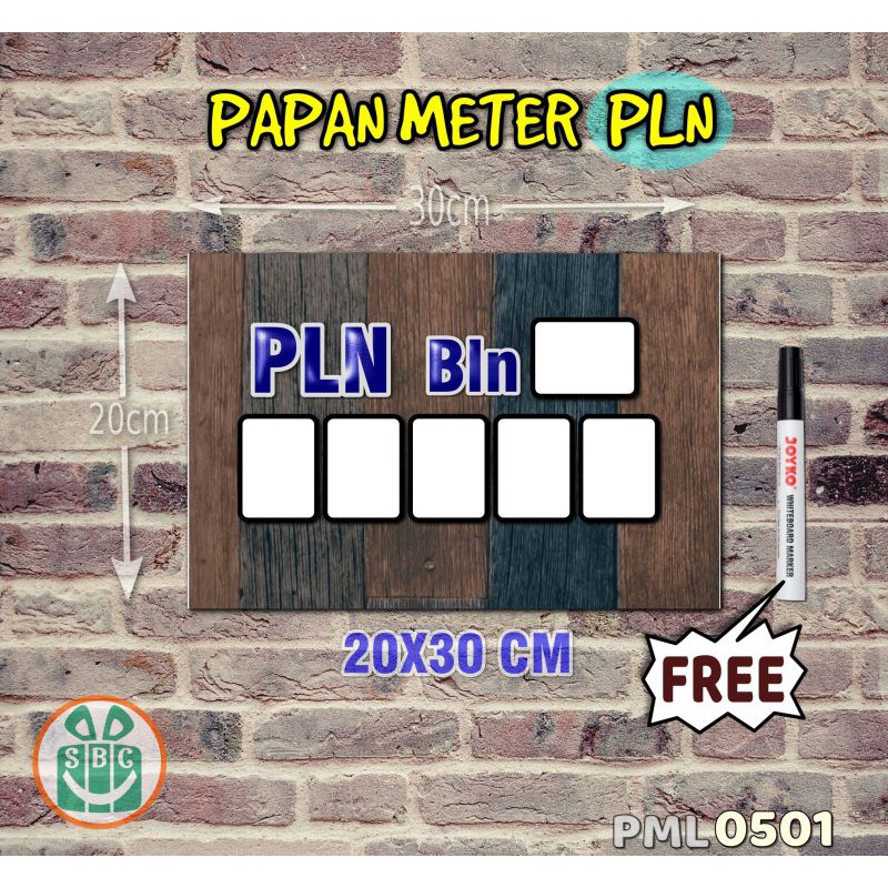 

Stokastik Papan Meter Listrik PLN PAM motif Unik - Wooden 01