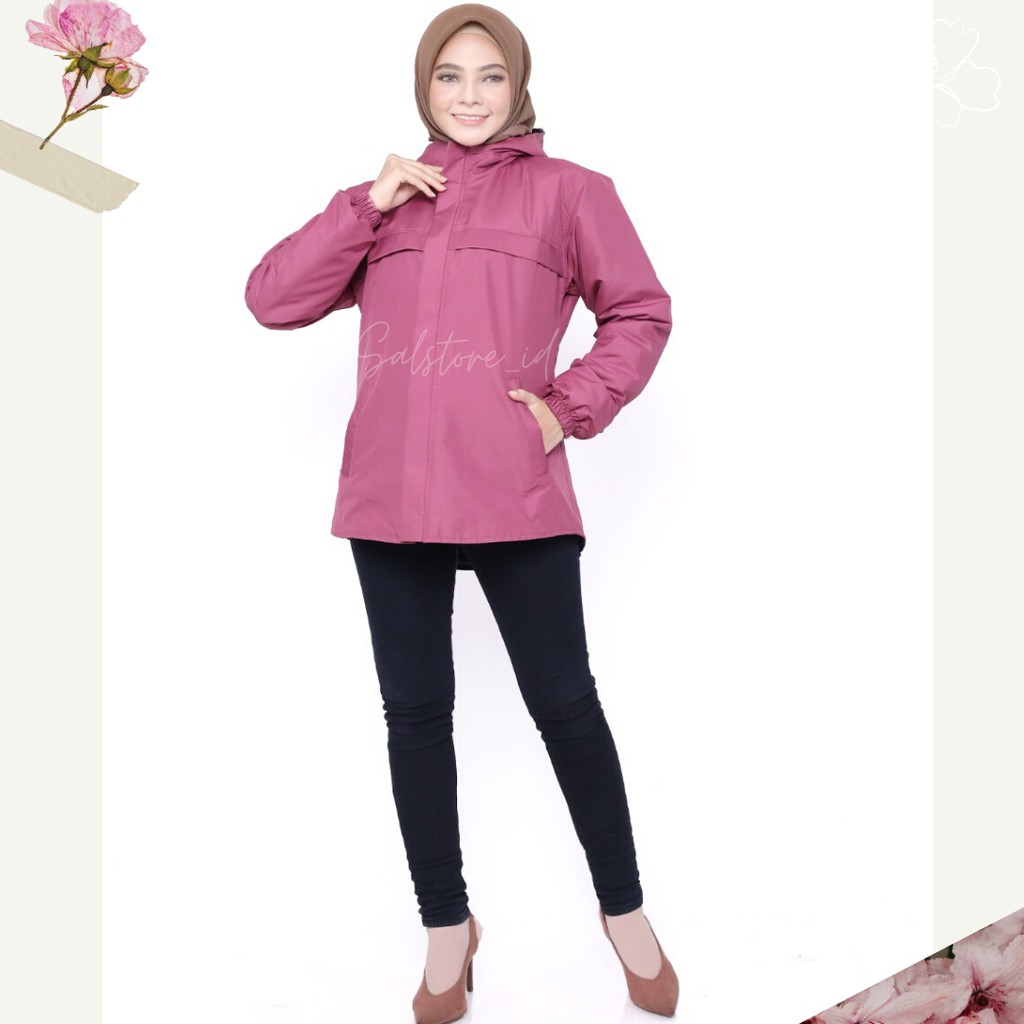 JAKET WANITA HOODIE PARASUT TASLAN LNG REMAJA DEWASA TERBARU TERLARIS HIJAB CEWEK REMAJA CUSTOM