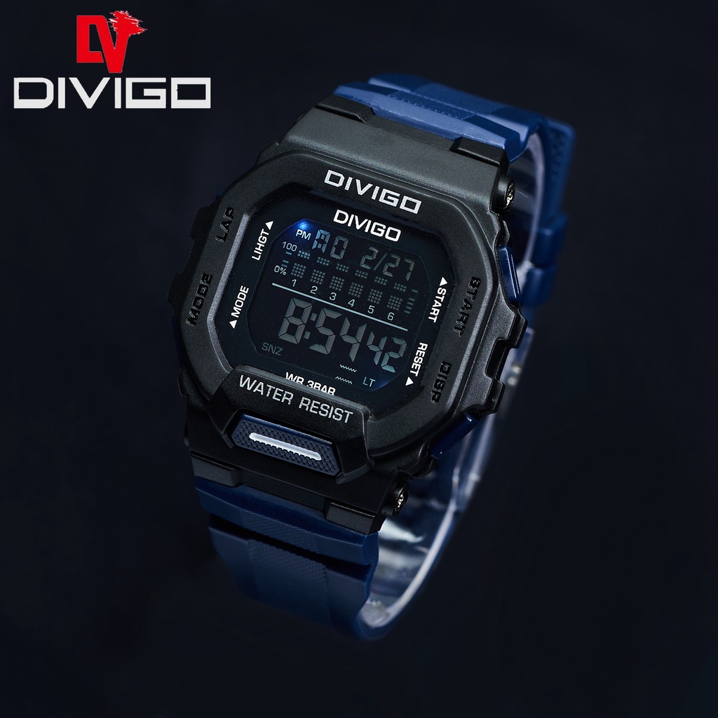 Jam Tangan Pria Divigo Digital Original Water Resistant  DV-7209