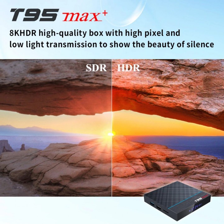 15 T95 MAX PLUS - Android 9.0 Smart TV Box 8K Display - RAM 4GB ROM 32GB