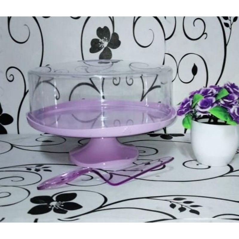 Cake plate / tempat kue basah herevin  28 cm