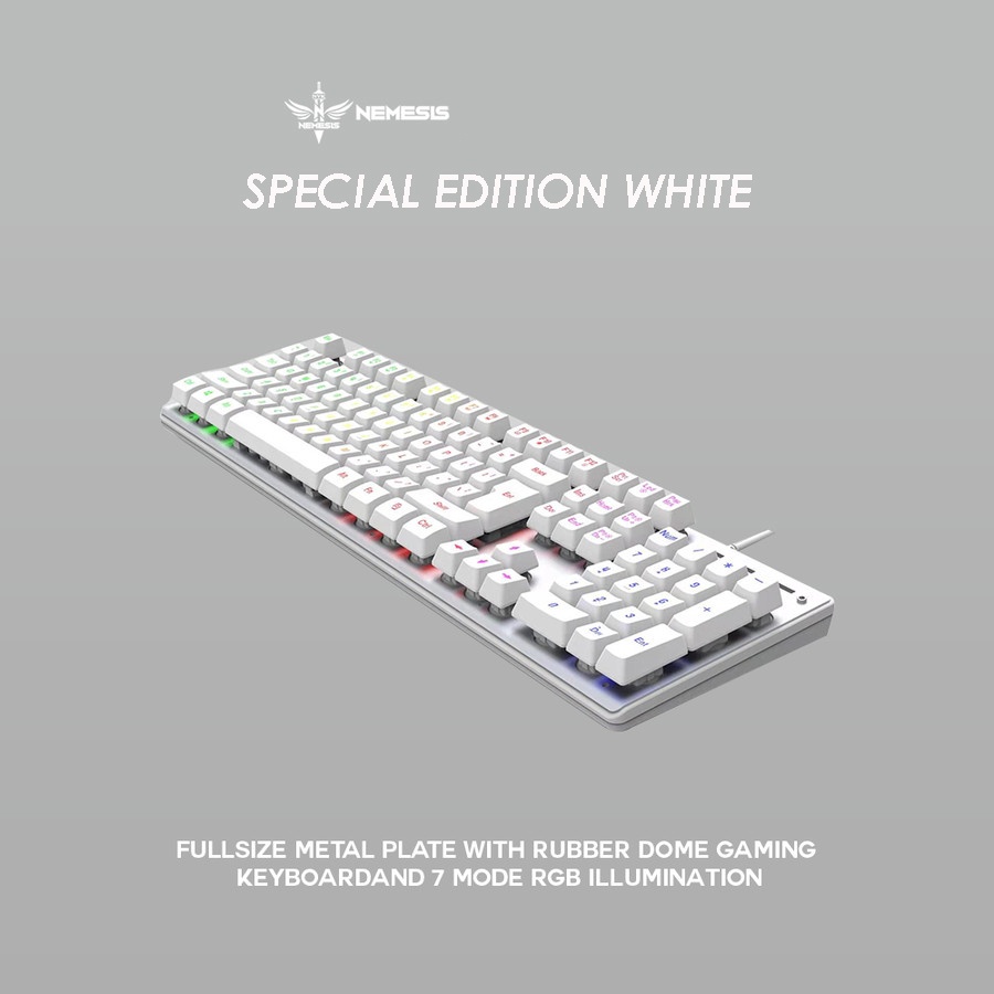 Keyboard Gaming NYK KR-301 Underglow RGB Metal Plate