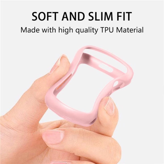 Rubber silicon bumper Case apple watch iwatch 40mm 42mm 38mm IWO 8 9 10 TPU soft cover pink casing