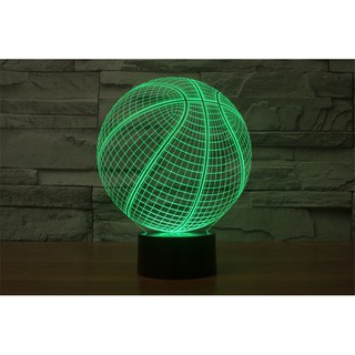Lampu Meja LED 3D  7 Warna  Gradasi  Bentuk Bola Basket NBA 