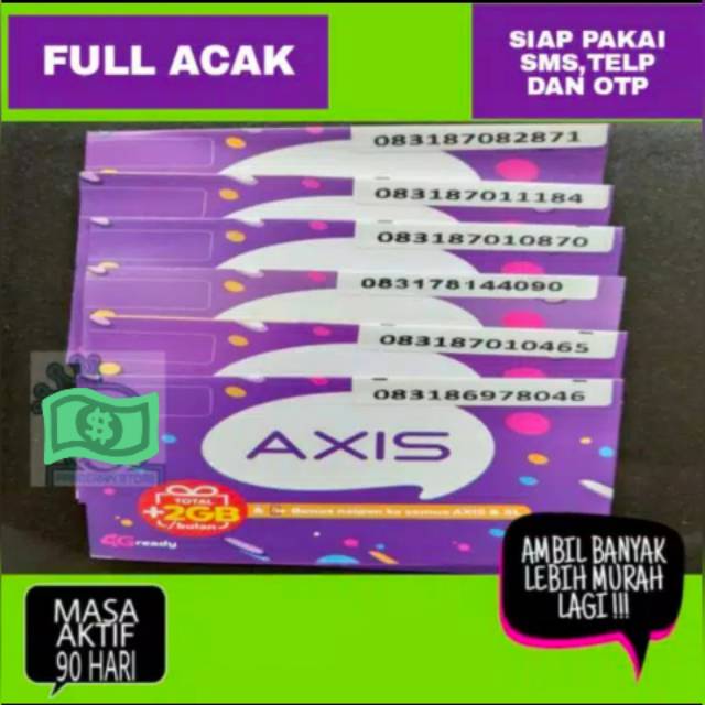 Kartu Axis Baru sudah Registrasi bisa langsung telponan & sms an