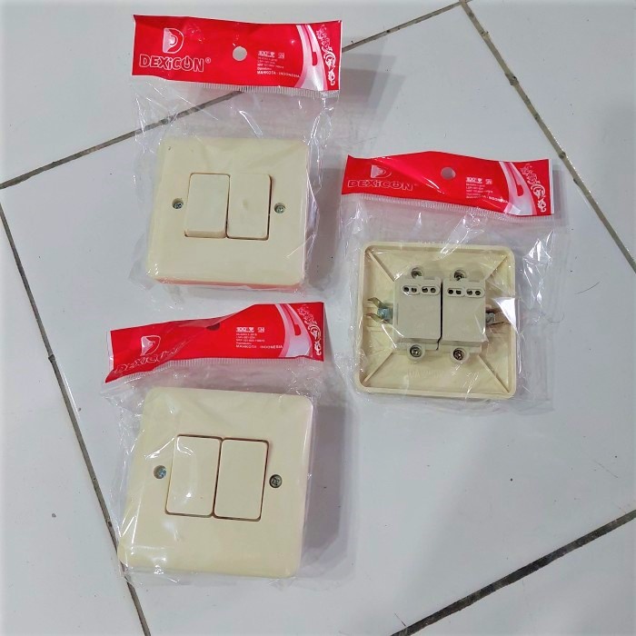 IB tanam IB SAKLAR SERI tanam saklar dinding tanam tembok switch lampu colokan listrik tanam ib seri dexicon ib seri saklar dobel seri