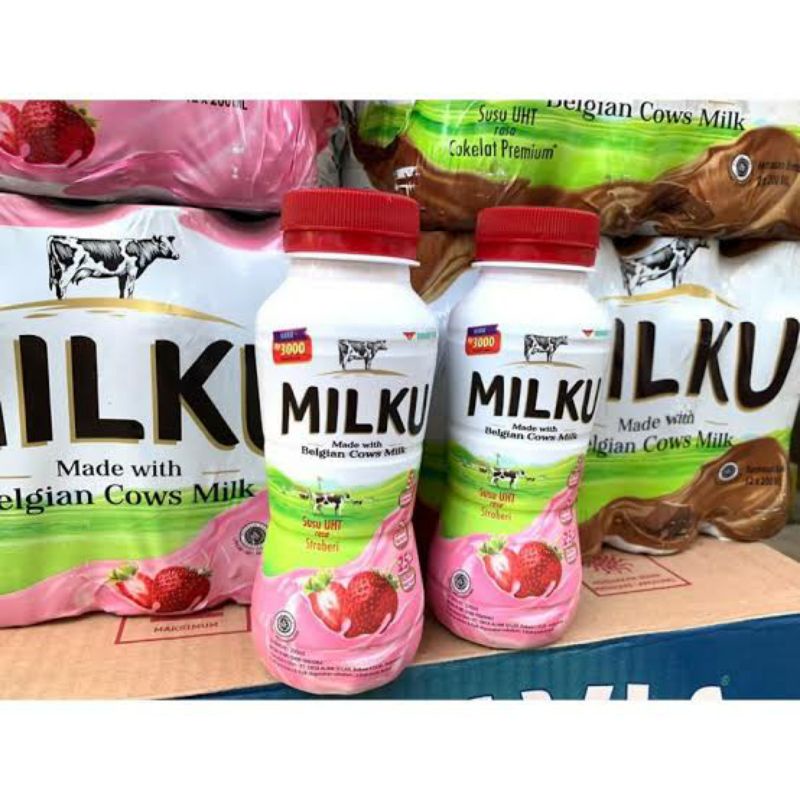 

Milku Susu UHT Coklat/Strawberry Premium 200 ml