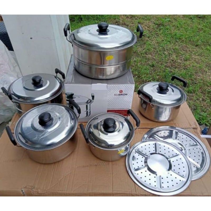 Cookware Set Panci | Steamer Stainless Subron | Panci Set