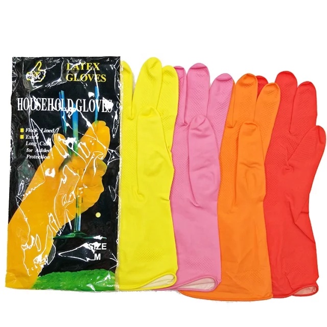 Sarung Tangan Karet Glove Latex Rubber Sarung Tangan Cuci Piring Berkebun Sarung Tangan Ibu Rumah Tangga
