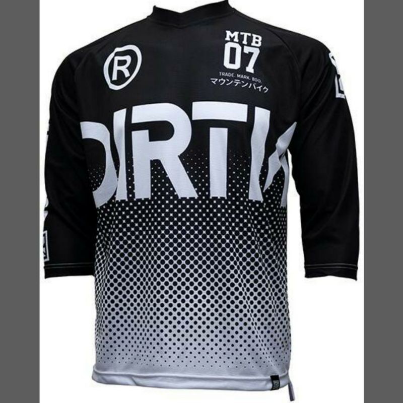 Jersey sepeda Dirtworks,Trex MTB 3/4>>Nama & FREE STIKER