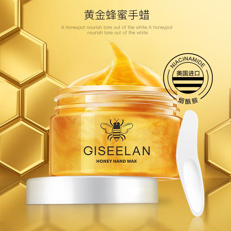 Giseelan Honey Hand Wax Krim Exfoliating - Masker Tangan Exfoliating Hand Mask