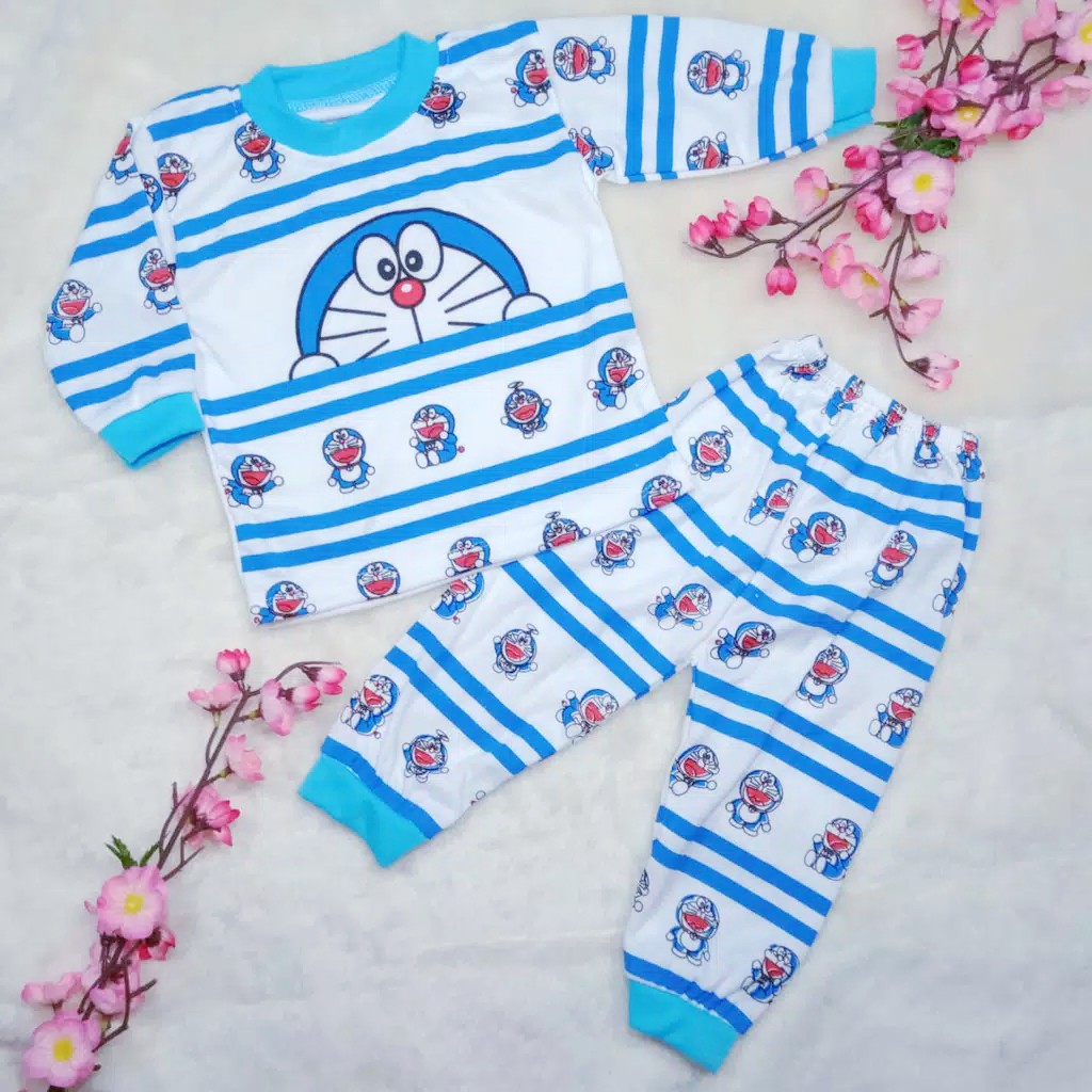 COD Bayar Ditempat Baju Piyama Anak karakter Doraemon Baby Alicia