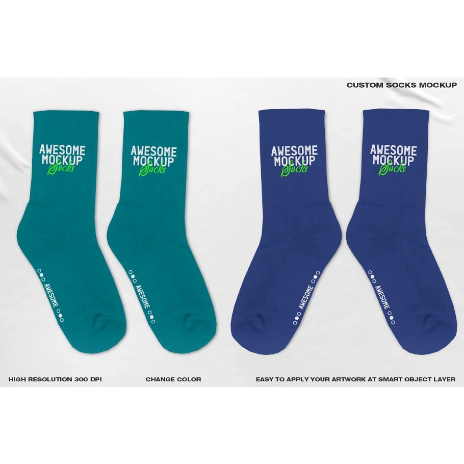 Custom Socks Mockup