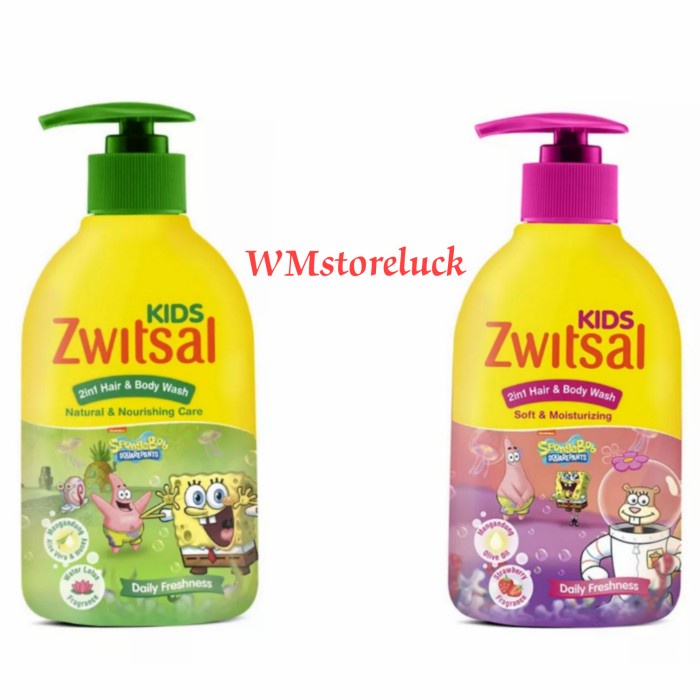 zwitsal kids 2 in 1 body wash 280ml/ Sabun shampo anak zwitsal 280 ml